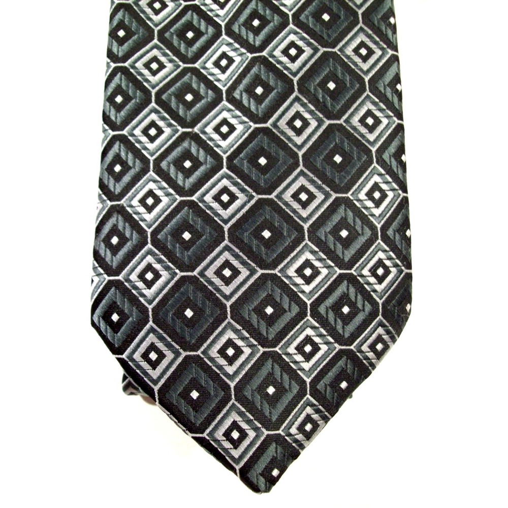 Men's Pierre Cardin‎ Neck Tie, Gray, Geometric